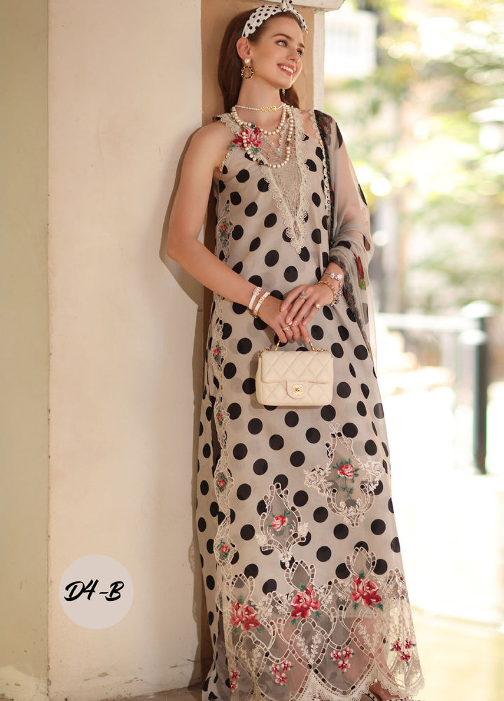 Noor by Saadia Asad Unstitched Embroidered Lawn 3 Piece Suit SA26UNE D-04B - Eid Collection