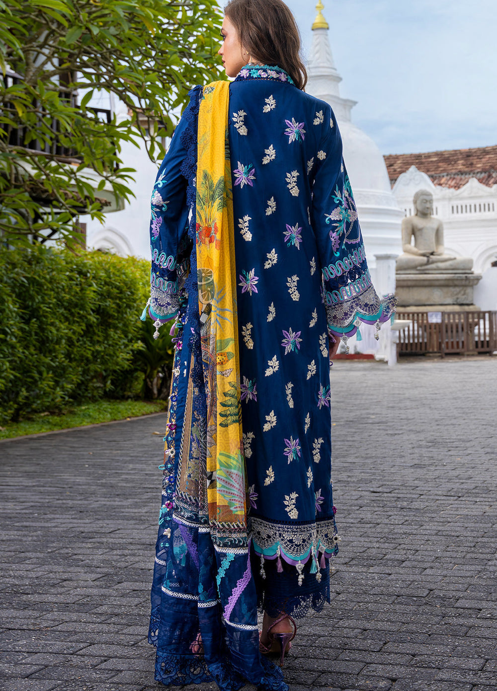 Neroli By Annus Abrar Unstitched Embroidered Lawn 3 Piece Suit ABR26UNL 01 Riba - Festive Collection