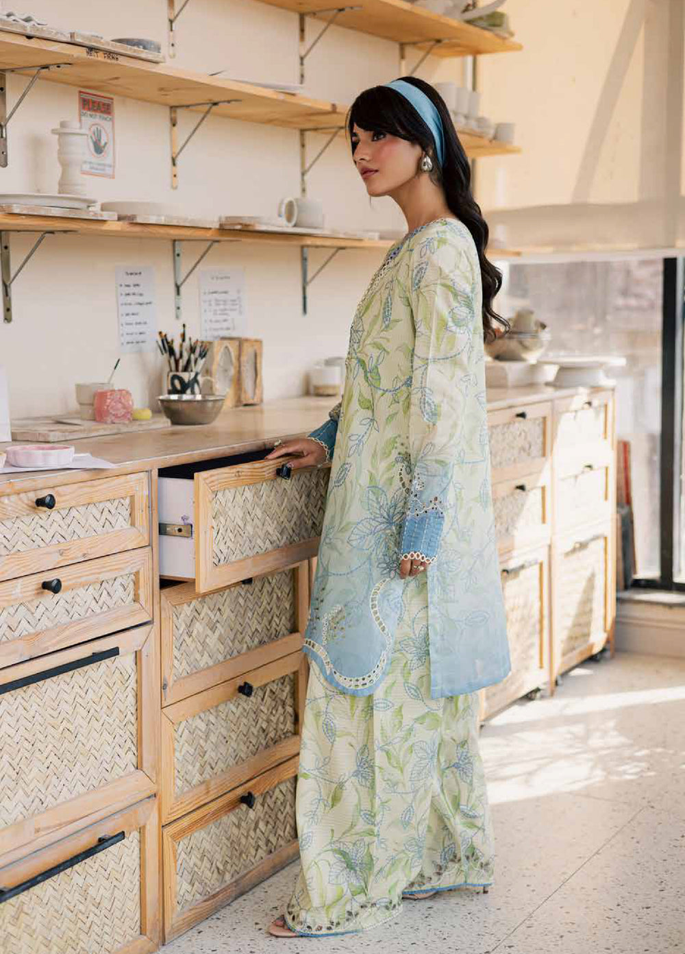 Ballerina by Nureh Unstitched Printed Chikankari Lawn 3 Piece Suit NU26UBL NU2-195 - Summer Collection