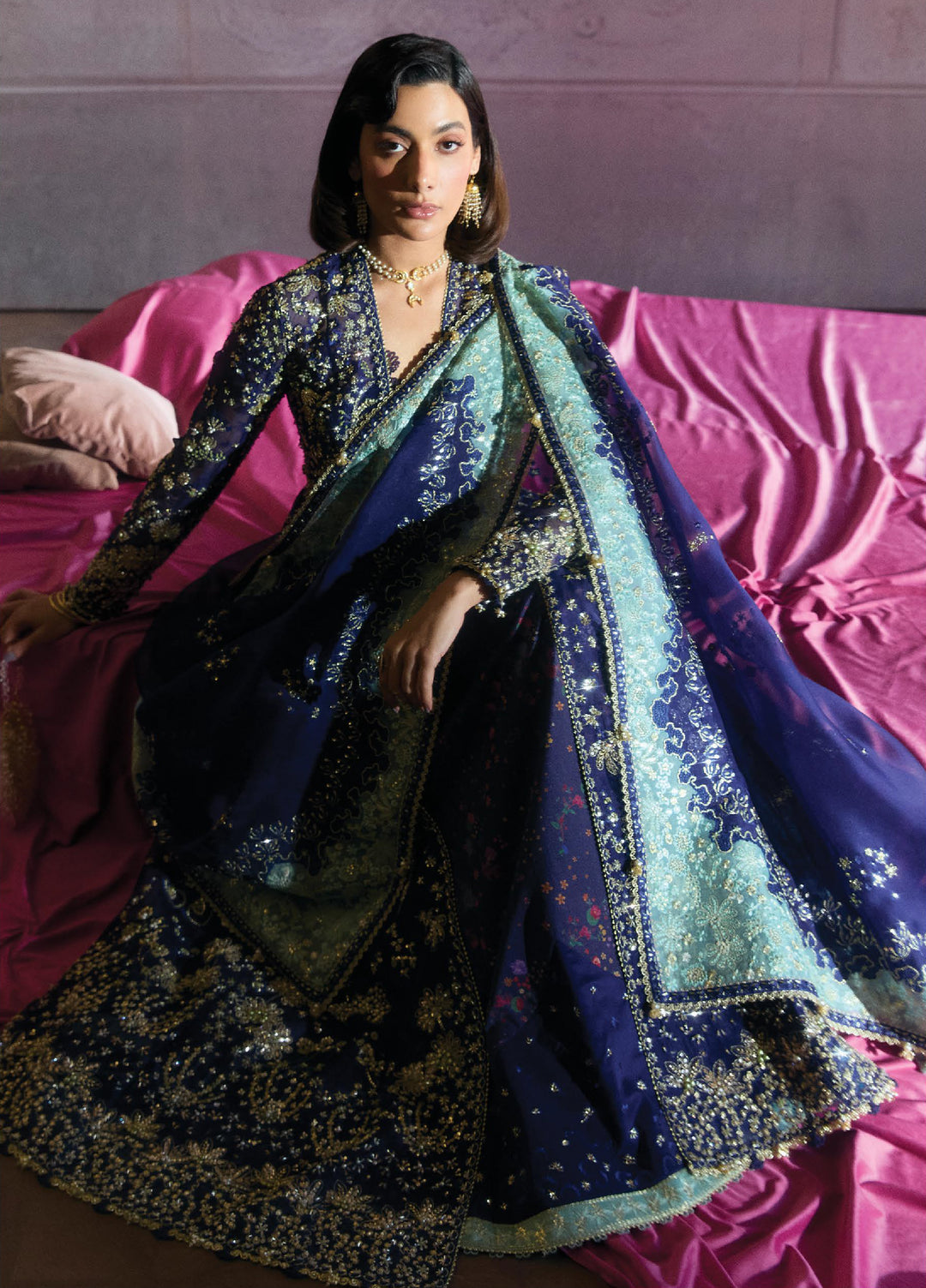 Freeshia by Suffuse Unstitched Organza Embroidered Suits 3 Piece SSY26UF RISHAAL - Wedding Collection