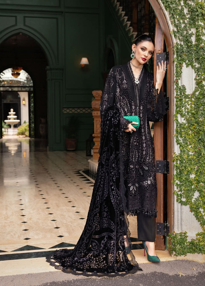 Luxe by Maria B Unstitched Embroidered Velvet 3 Piece MB25LW D7 - Winter Collection