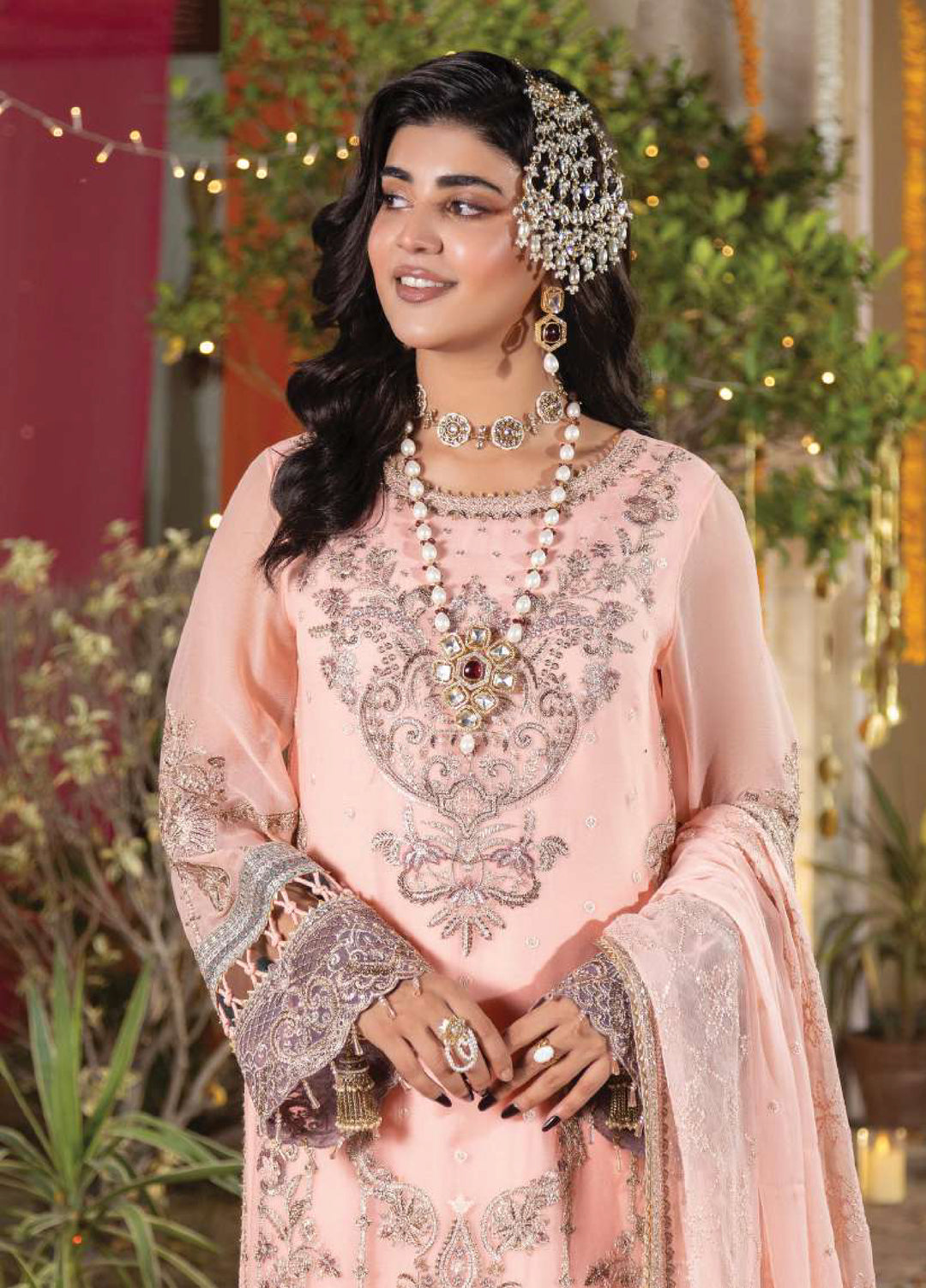 Shagun by Imrozia Premium Women 3 Piece Chiffon Suit M-107 Sahira - Festive Collection
