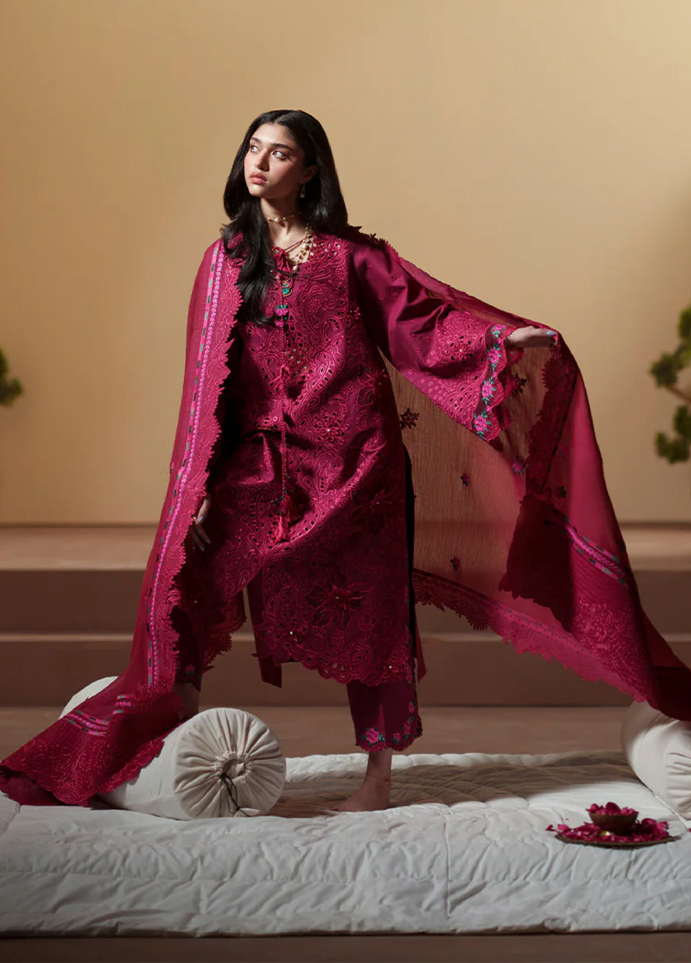 Mashriq by Bin Ilyas Unstitched Embroidered Lawn 3 Piece Suit BI26UML D113B - Festive Collection