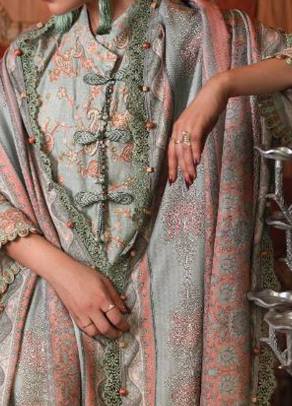 M Prints by Maria B Unstitched Printed Cambric 3 Piece Suit MB26UPC 8B - Casual Collection
