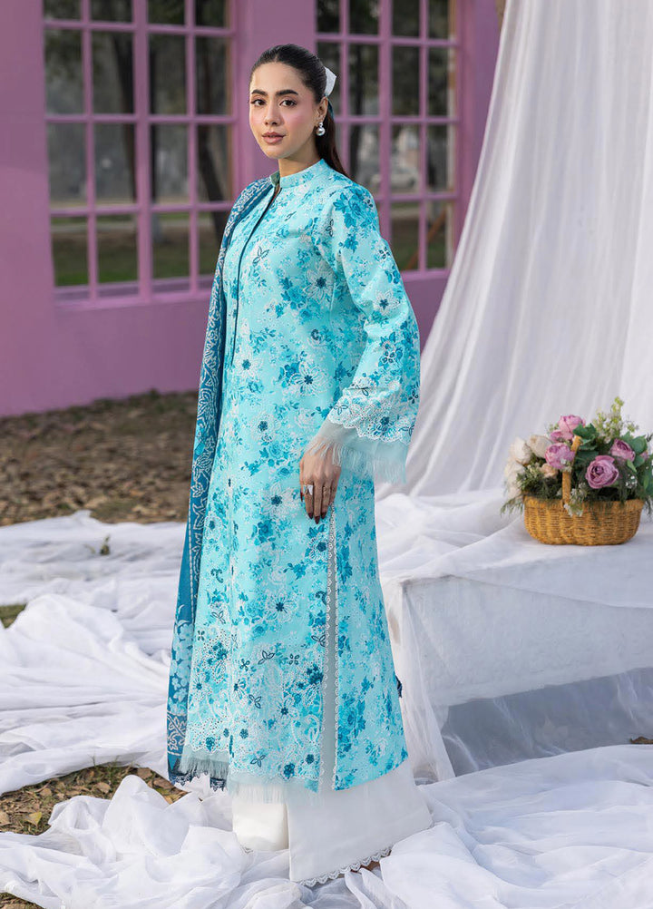 Summer Printkari Exclusive by RajBari Unstitched Embroidered Lawn 3 Piece Suit RB26USP D-02 - Casual Collection
