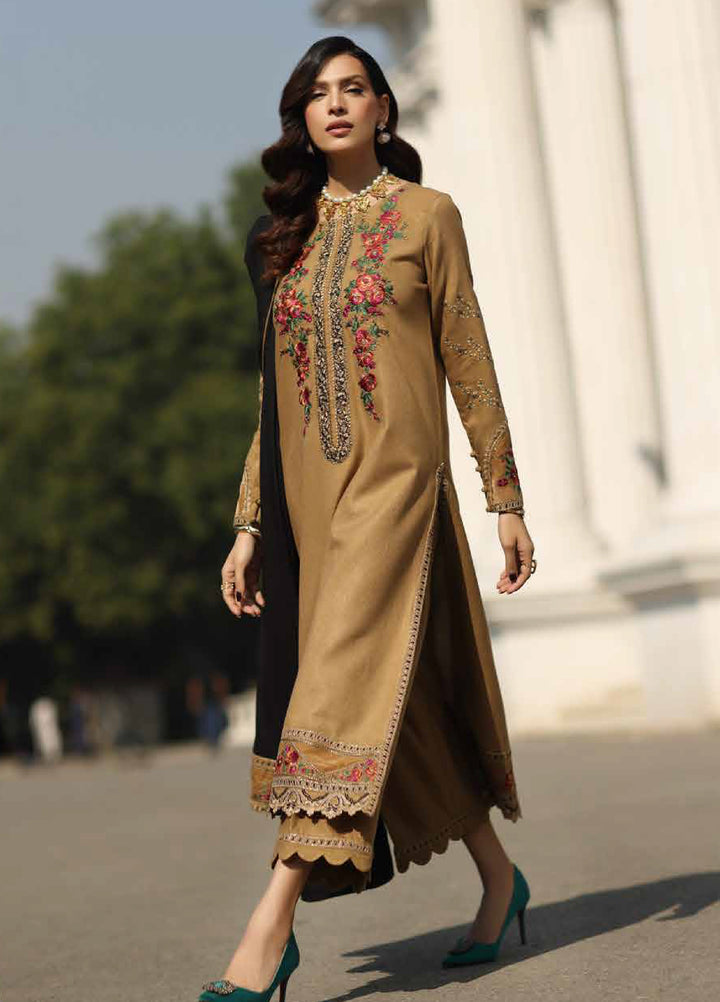 Charizma Signature Unstitched Embroidered Peach Leather 3 Piece CRZ25SP CSW5-05 - Winter Collection