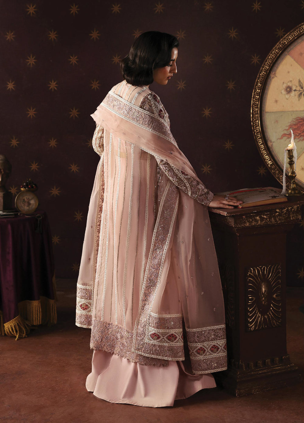 La Fuchsia by Afrozeh Unstitched Hand work Organza 3 Piece Suit AF26ULF Hermit FWU-0072 - Festive Collection