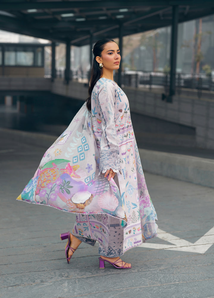 Zync by Florent Unstitched Embroidered Lawn 3 Piece Suit FL26ZU FZ-9B - Summer Collection