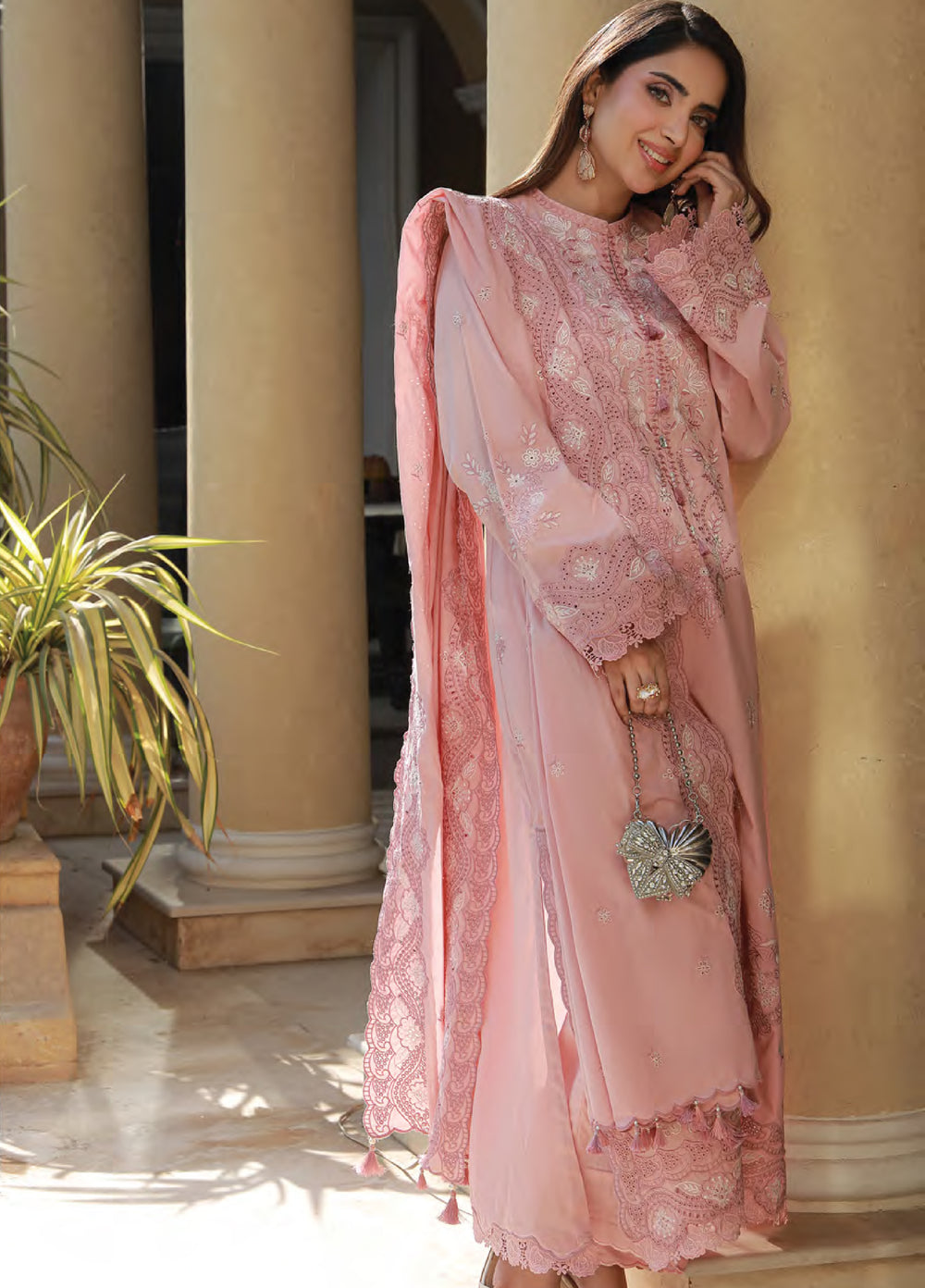 Lakhany Chikankari Unstitched Embroidered Lawn 3 Piece Suit LSM26UCL LG-RK-0109 - Festive Collection