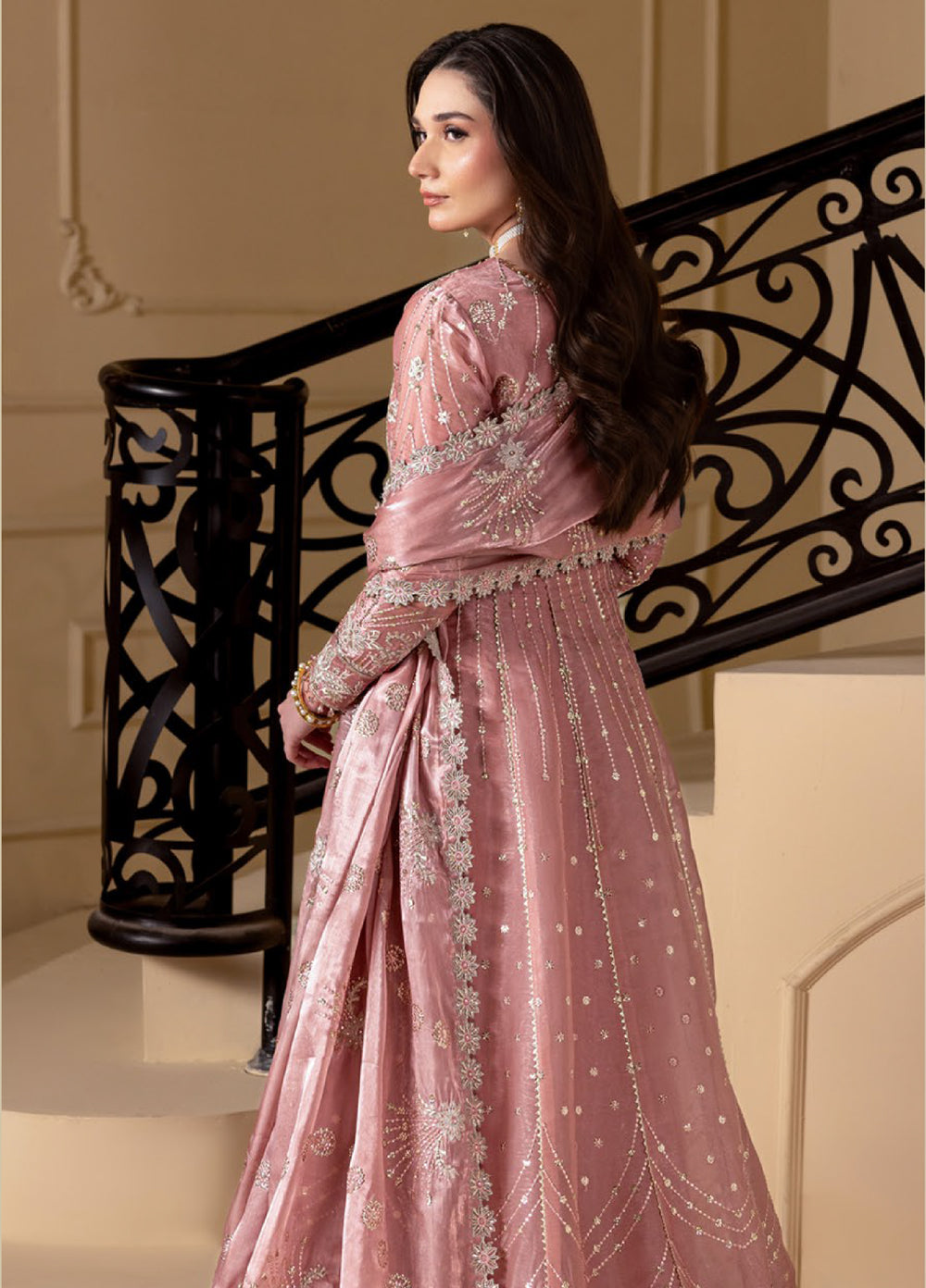 Aaina by Alizeh Unstitched Embroidered Sheesha Silk 3 Piece Suit AF26UASS D-5 NINAY - Festive Collection