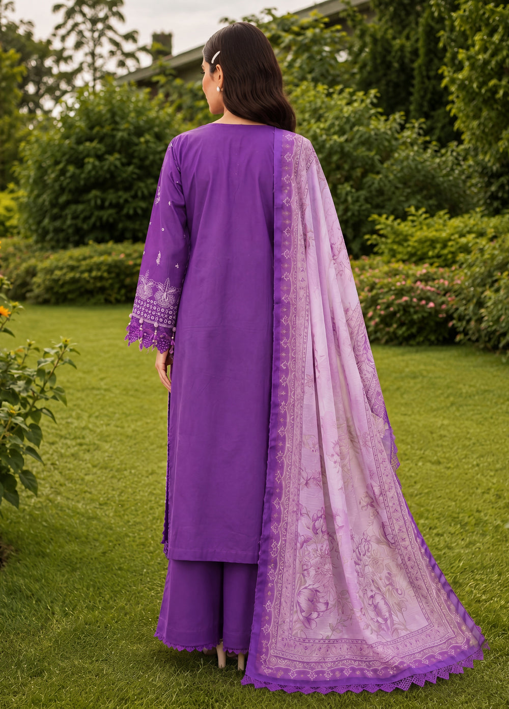 Zellbury Unstitched Embroidered Cotton 3 Piece Suit ZB26UCC WUC26E34074 - Casual Collection
