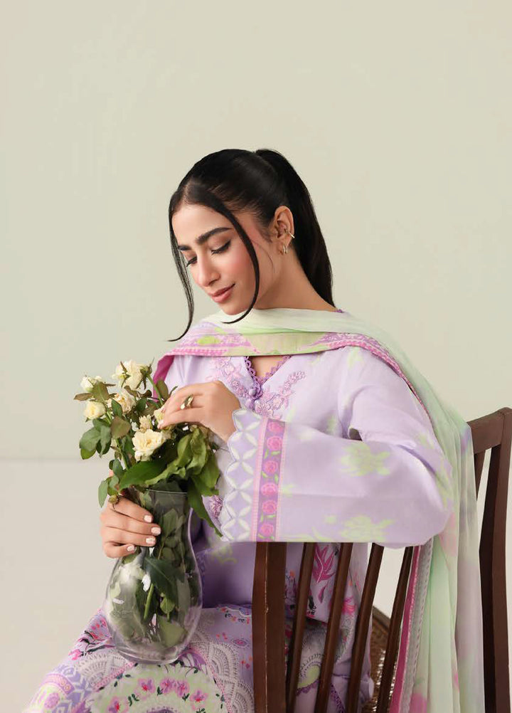 Rosette by Roheenaz Unstitched Lawn Embroidered 3 Piece Suit RNZ26UR Azure Days-3A - Summer Collection