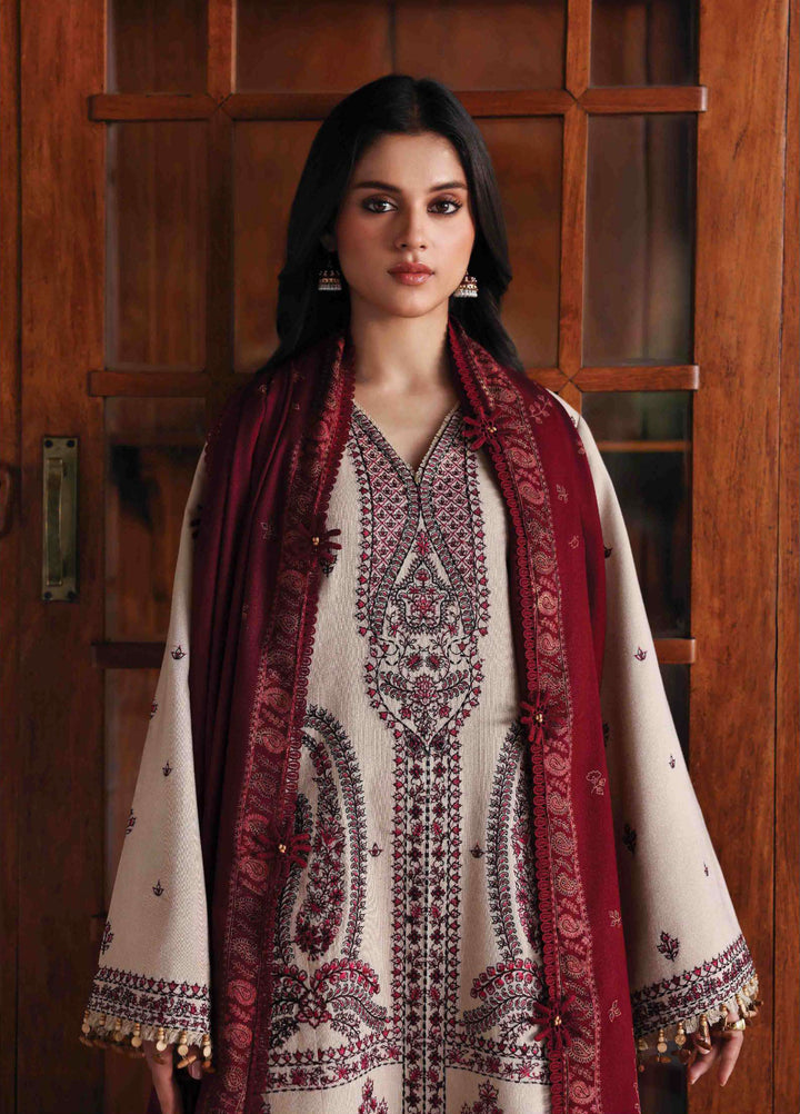 Amaris by Republic Womenswear Unstitched Luxury Shawl Karandi Embroidered Suits 3 Piece RW25AS D-2 - Winter Collection
