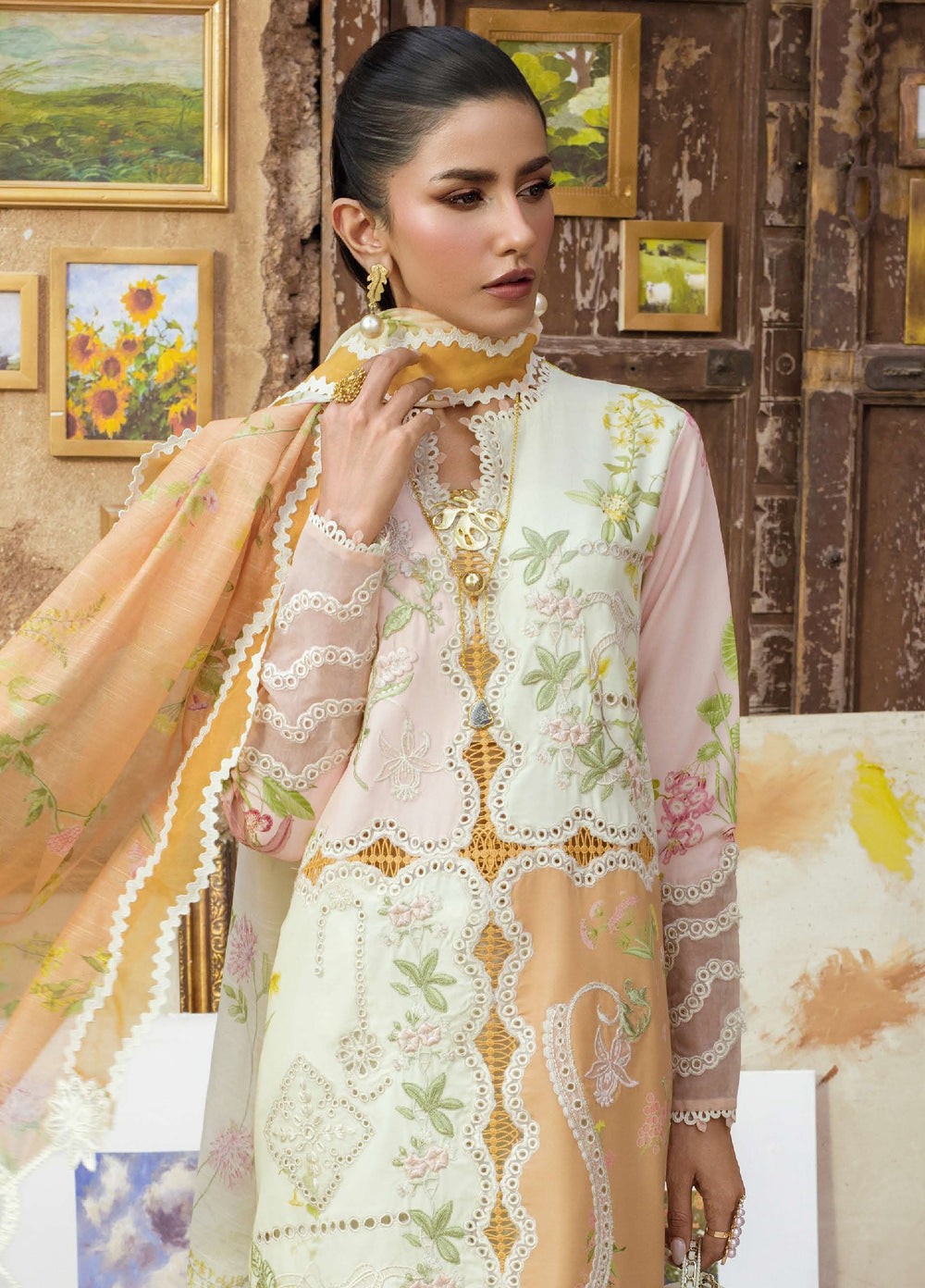 Bloom by Saira Shakira Unstitched Embroidered Lawn 3 Piece Suit SSR26ULB LANA-03B - Eid Collection