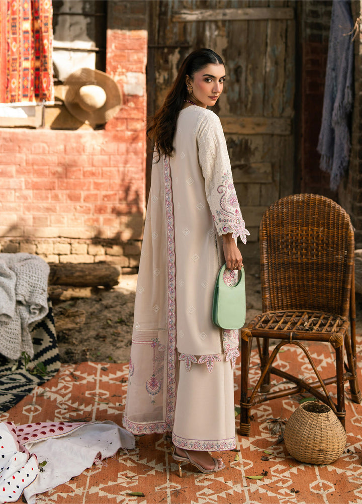 Aura of Flora by Zarizaa Unstitched Embroidered Luxury Lawn 3 Pcs Suit ZZ26UAFL ZA10-3ULE04W-2602 LOTUS - Summer