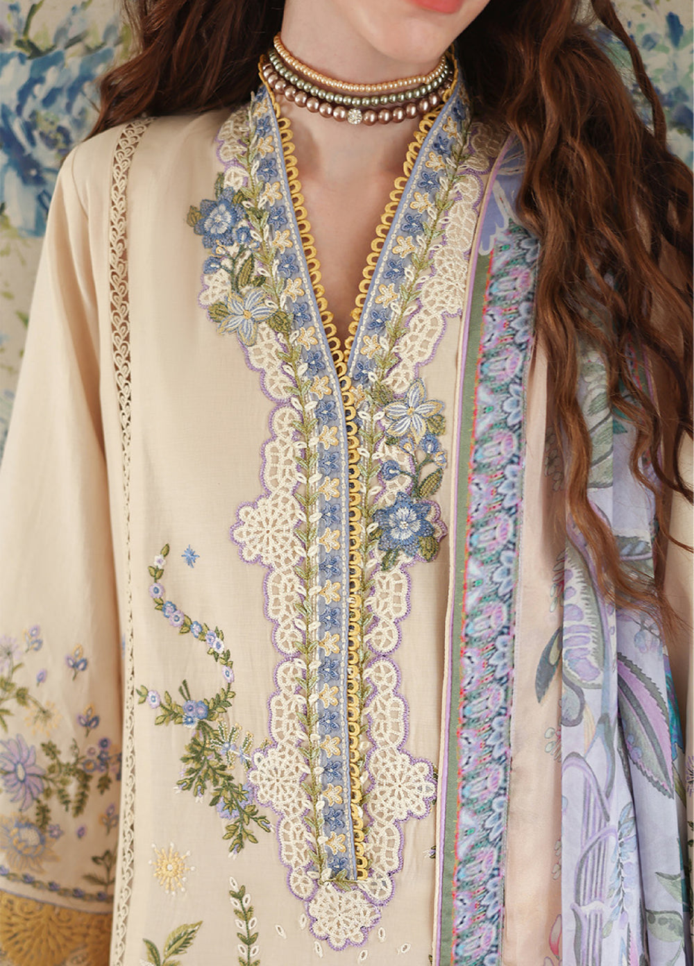 Belle Saison by Esmel Unstitched Embroidered Lawn 3 Piece Suit EML26ULB Cosette EUNSS260207 - Festive Collection