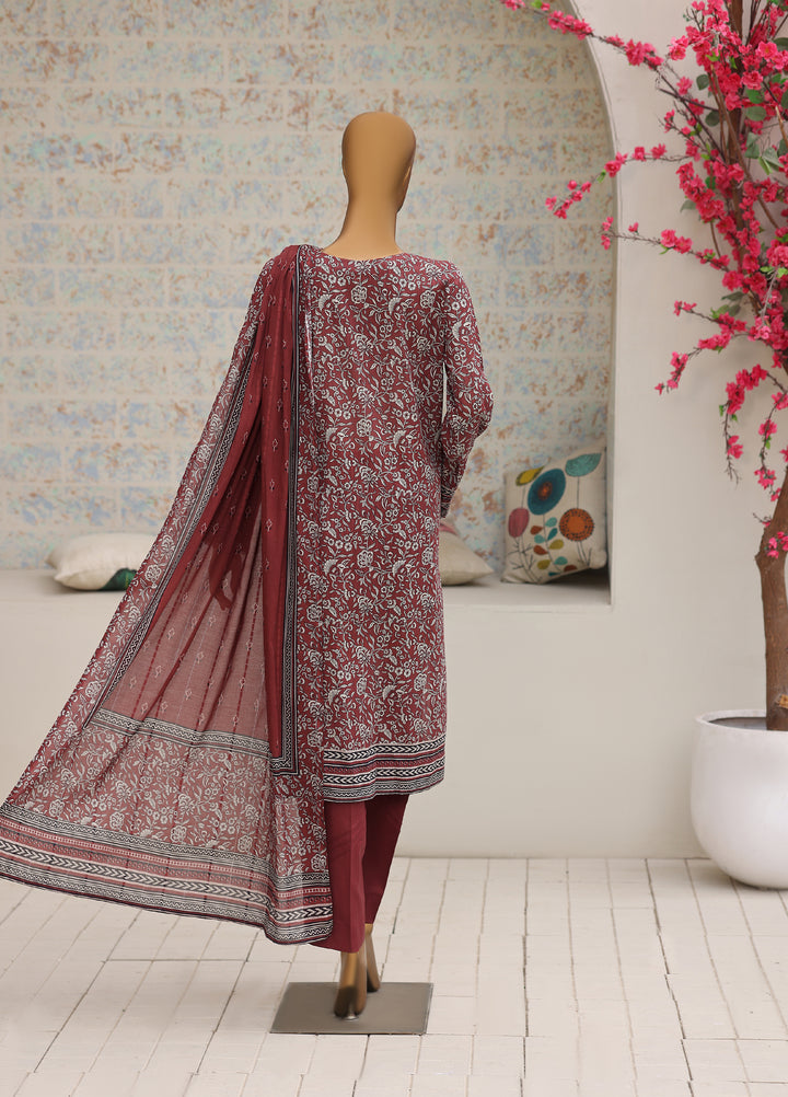 Nayab by HZ Textiles Unstitched Printed Cotton Lawn 3 Piece Suit HZ28UN NPC-07 - Casual Collection