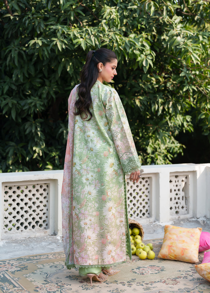 Summer Lines Printkari by Neeshay Unstitched Embroidered Lawn 3 Piece Suit NSH26SLP D-4 Verna - Summer Collection