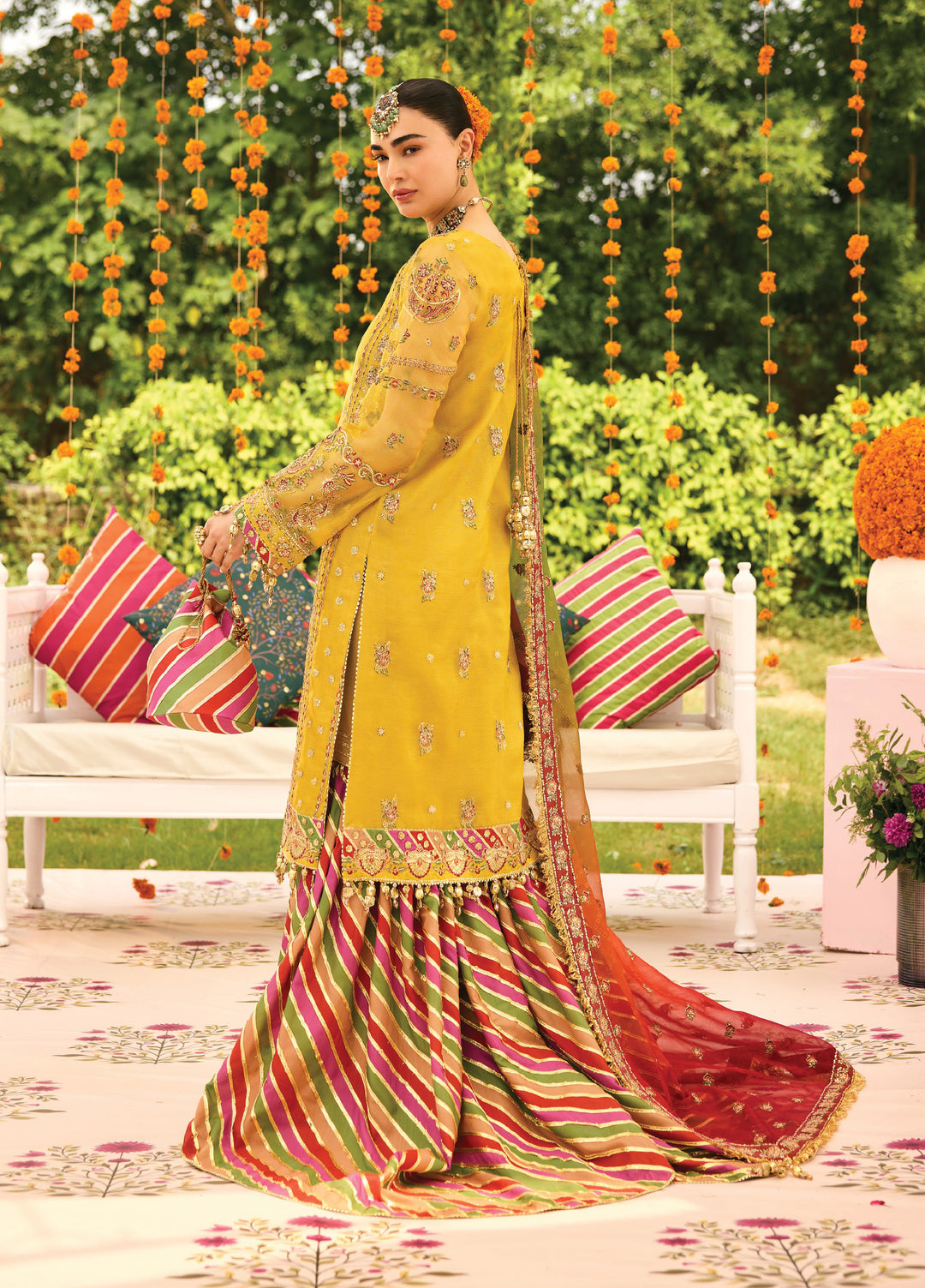 Shehnai by Alizeh Fashion Unstitched Embroidered Zari Net Suits 3 Piece AFB25SF Zarposh - Festive Collection