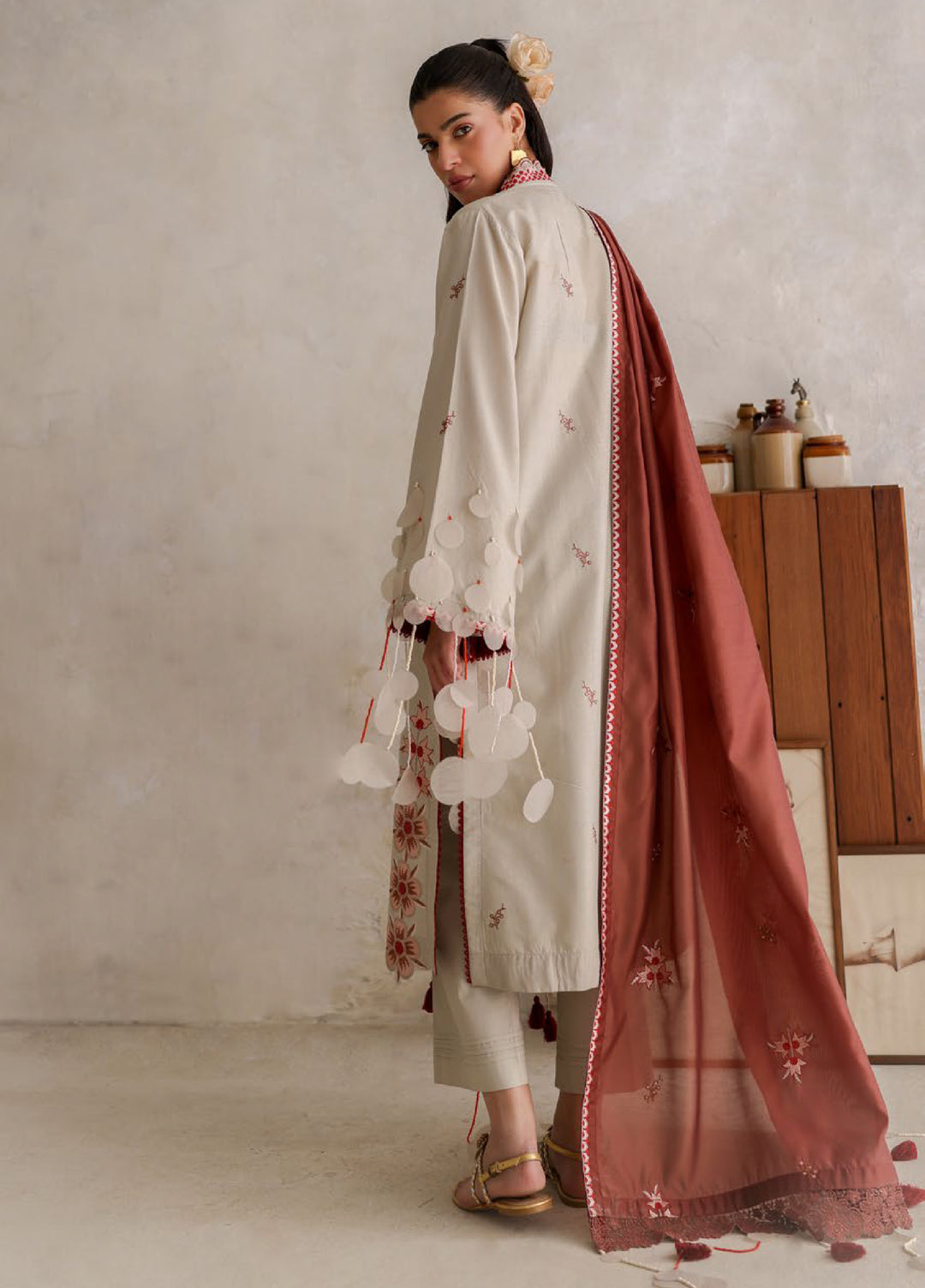 Freesia by Gul Ahmed Unstitched Embroidered Lawn 3 Piece Suit GA26UFL PM-62056 - Summer Collection