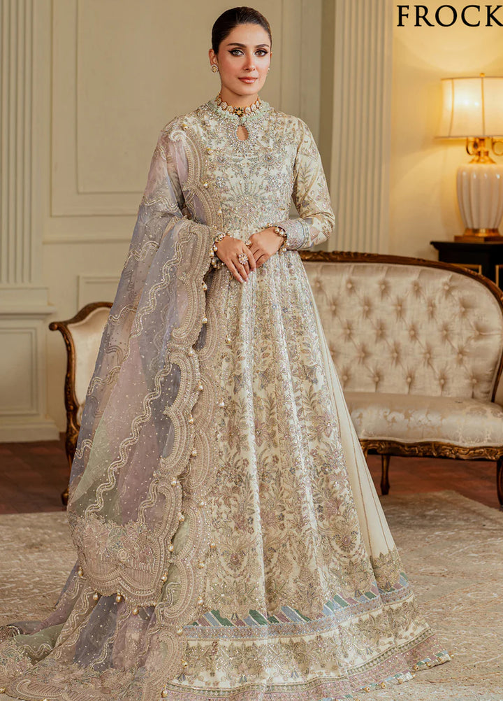 Chantelle by Baroque Unstitched Net Embroidered Suits 3 Piece BQ25FC CH13-06 - Festive Collection