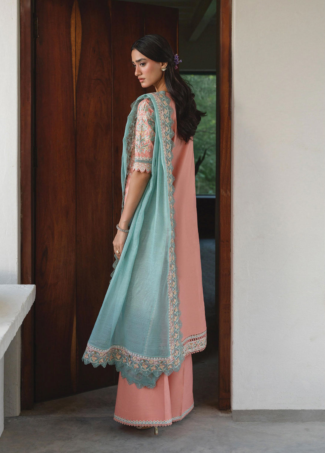 Whisper by Ayzel Unstitched Embroidered Lawn 3 Piece Suit AAF26ULW Dove ZWU-0134-3PO - Eid Collection