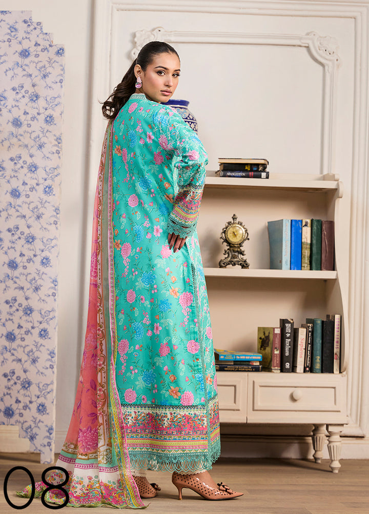 Raha Summer Prints by RajBari Unstitched Printed Lawn 3 Piece Suit RB26URVI D-8 - Summer Collection