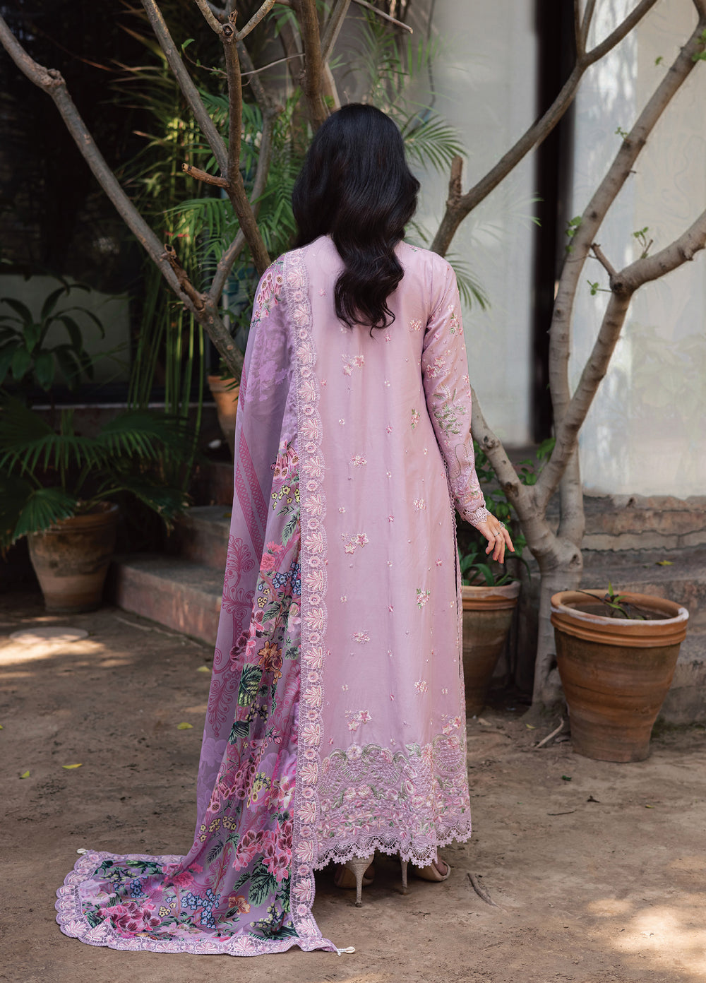 Celia by Zarposh Unstitched Embroidered Luxury Lawn 3 Piece Suit ZR26UCL BLUSHIA - Festive Collection