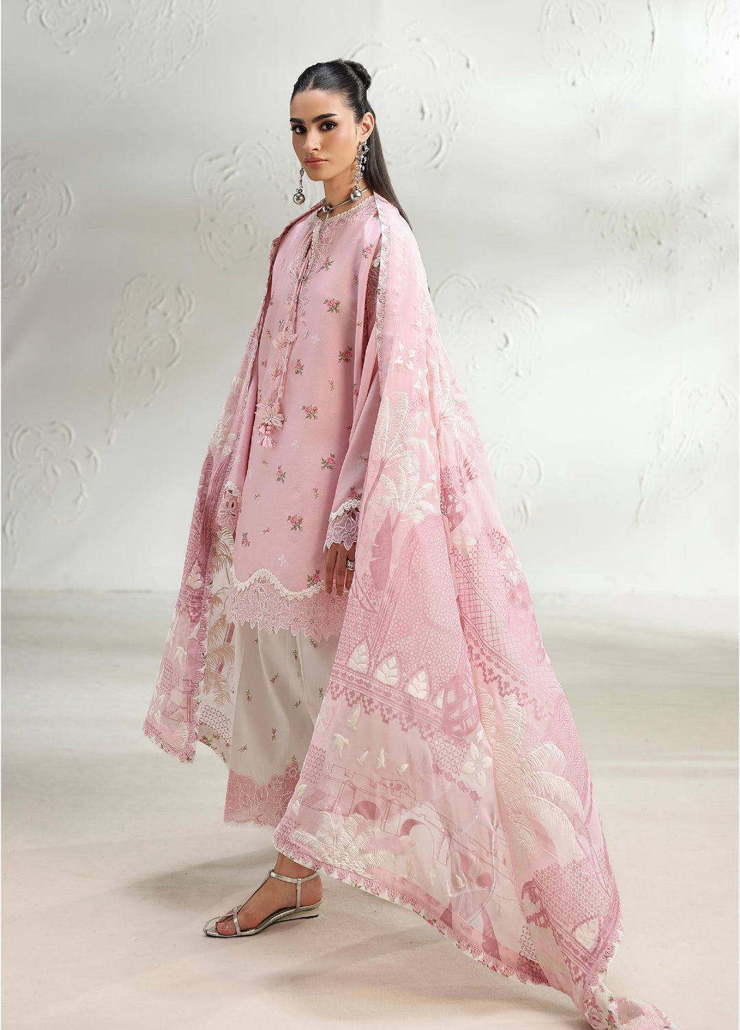 Q Prints by Qalamkar Unstitched Printed Lawn 3 Piece Suit QLK26UQL Rimah QQP-02(A) - Summer Collection