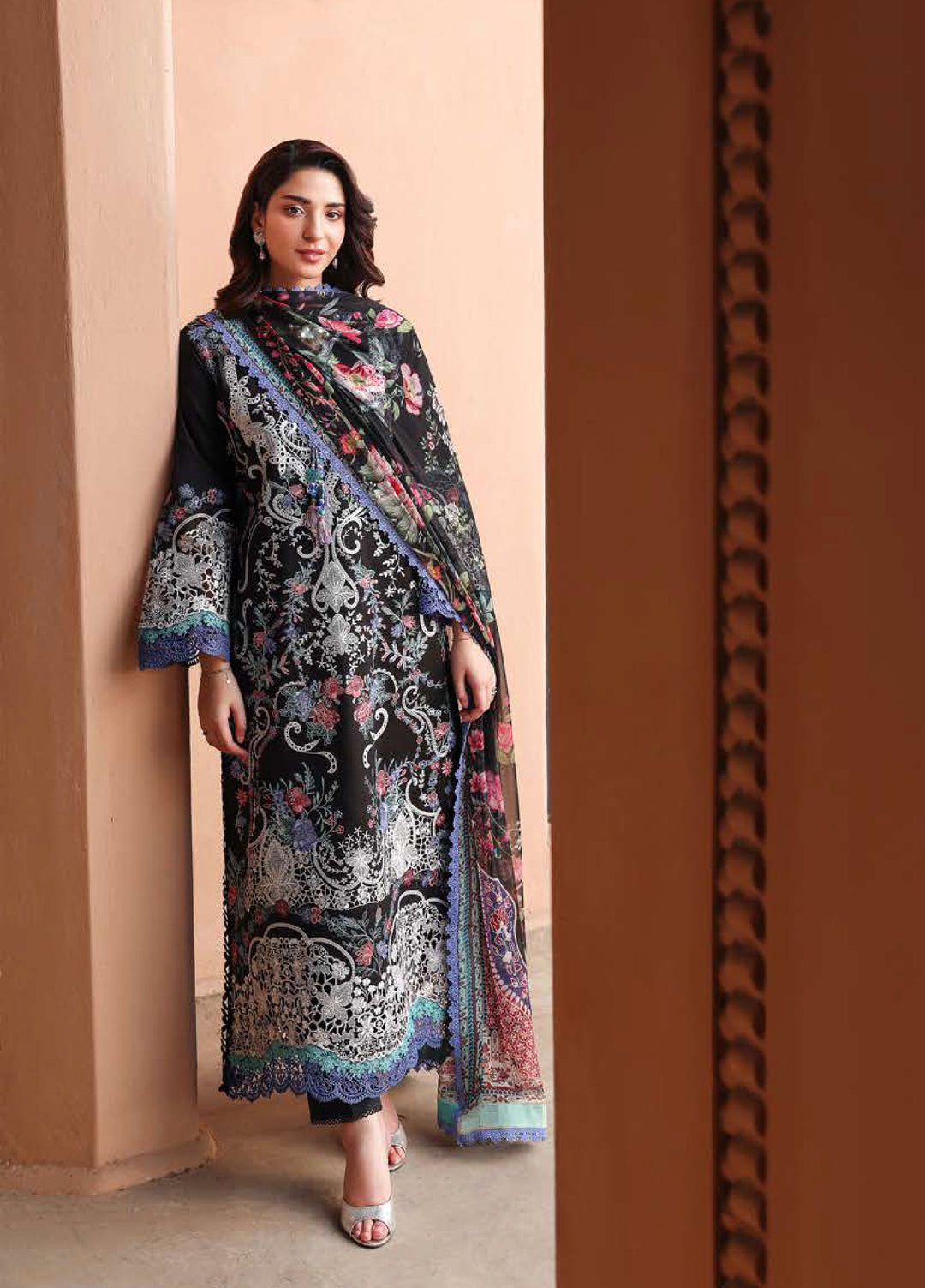 Summer Reverie by Roheenaz Unstitched Embroidered Lawn 3 Piece Suit RN26USR D-7 VIRELLA - Festive Collection