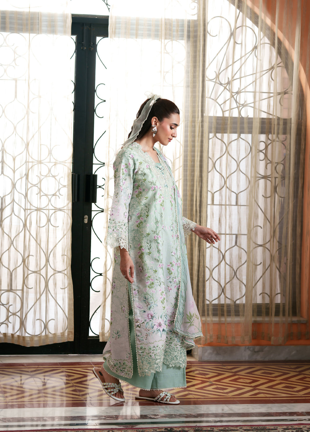 Summer Lines by Neeshay Unstitched Printed Lawn 3 Piece Suit NSH26ULS AVELINE - Eid Collection