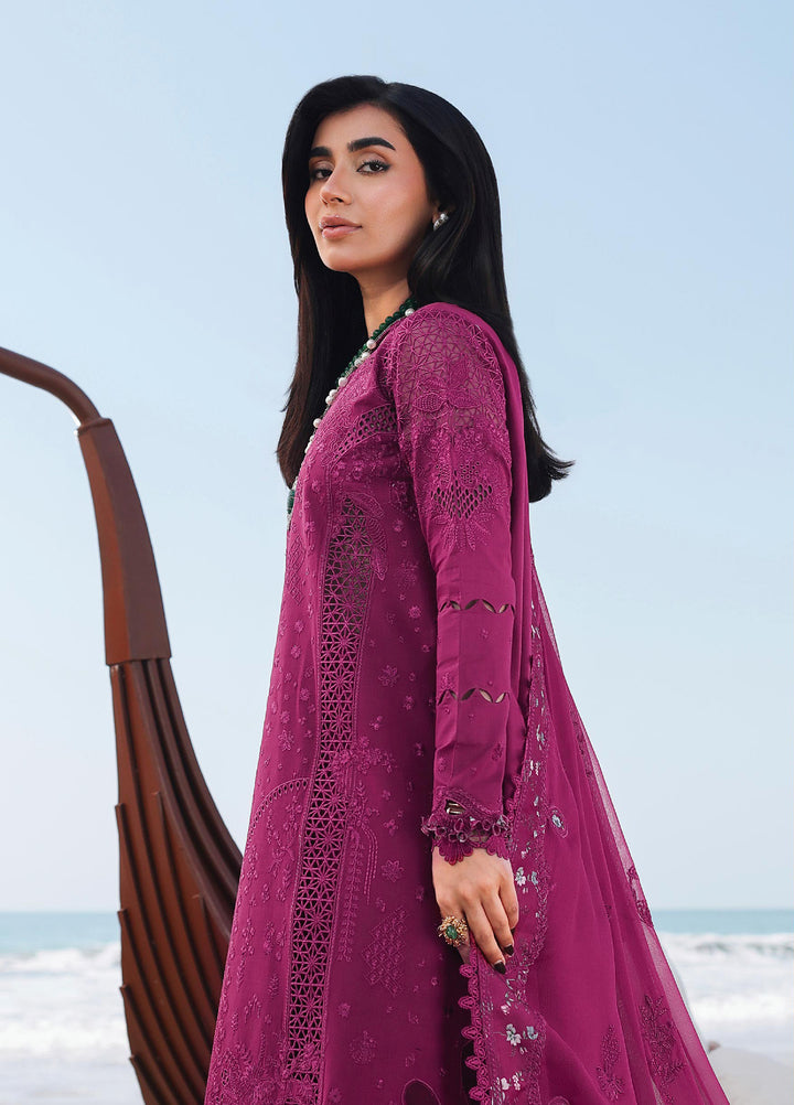 Sahil by Qalamkar Unstitched Embroidered Luxury Lawn 3 Pcs Suit QLK26US SA-01 Zara - Summer