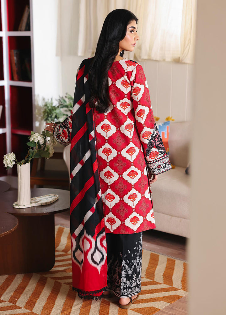 Nissa Floral Symphony by Rajbari Unstitched Lawn Embroidered 3 Piece Suit RB26UNF D-04 - Summer Collection