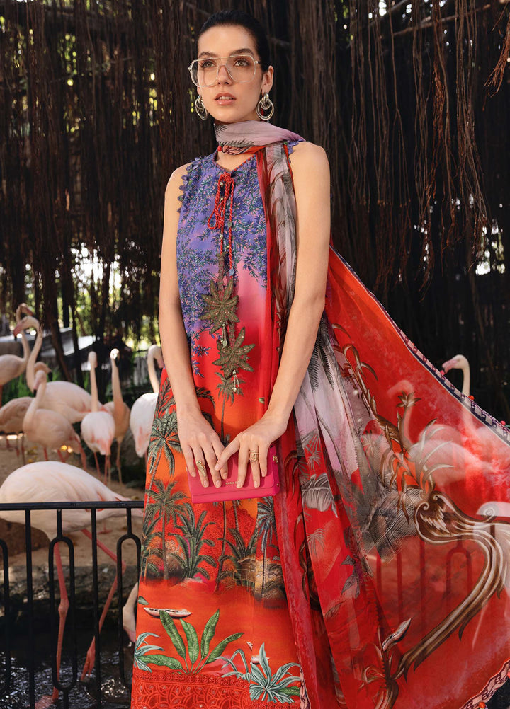 M Prints by Maria B Unstitched Printed Lawn 3 Piece Suit MB26UMP D-07 B - Summer Collection