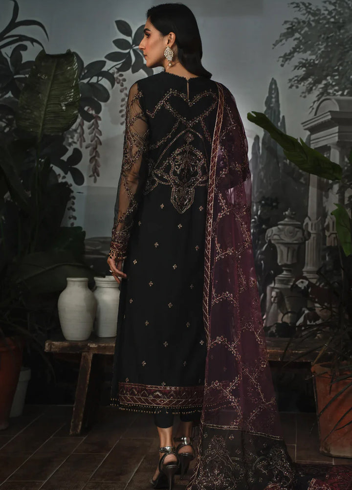 Zarif Women Unstitched Embroidered Net 3 Piece Suit ZR26UFC ZLR 04 NIGHT GLOW - Festive Collection