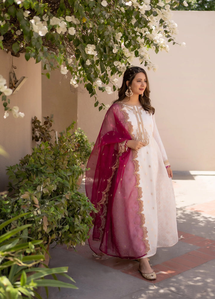 Omal by Komal Mera Eid Ka Jora Women Banarsi Paper Cotton 3 Piece Pret Suit Chandni - Festive Collection