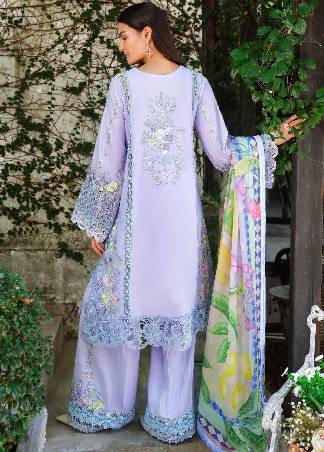 AMoi by Mushq Unstitched Embroidered Luxury Lawn 3 Piece Suit MU26AHL D-13 Sweet Confession - Summer Collection