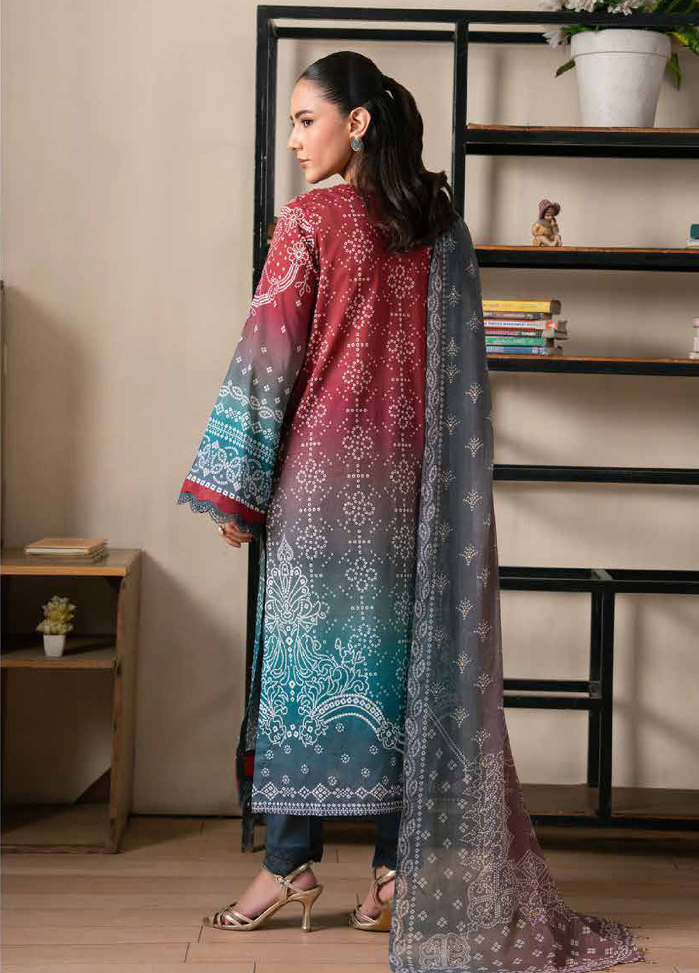 Daria Chunri by Nureh Unstitched Embroidered Lawn 3 Piece Suit NU26UDC DA-108 - Casual Collection