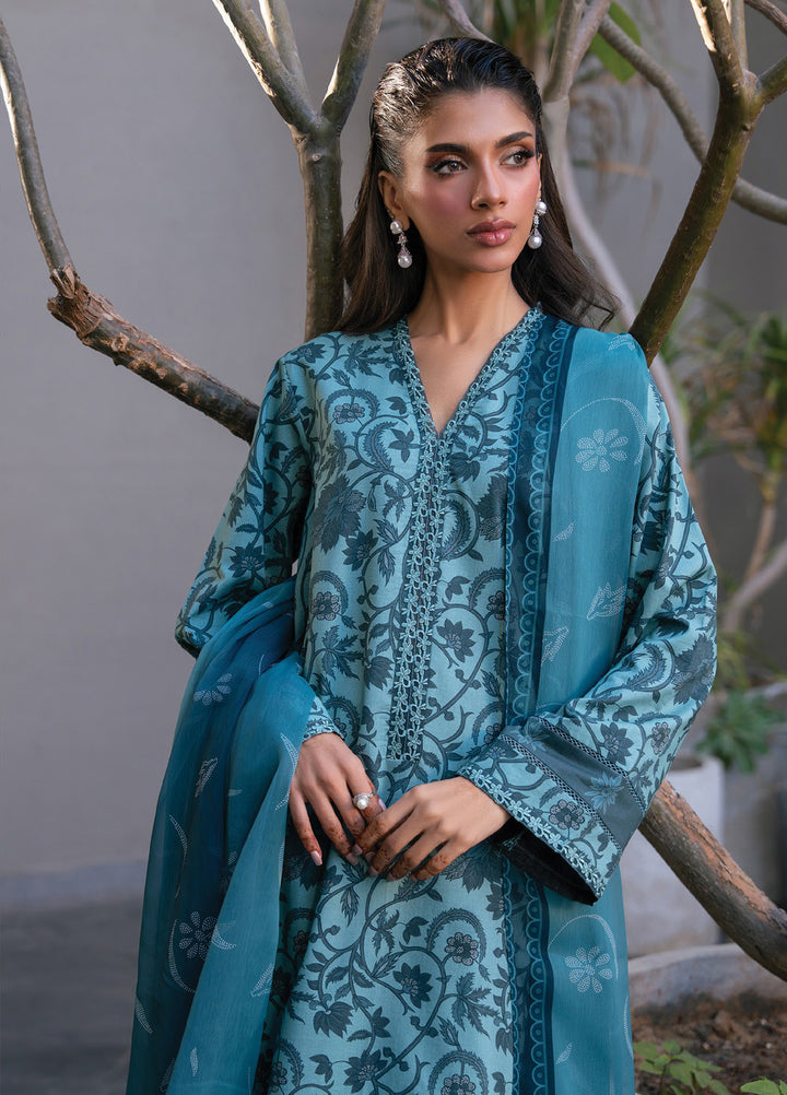 Layana by Xenia Formals Unstitched Embroidered Lawn 3 Piece Suit XE26ULL D-6 Rhode - Summer Collection