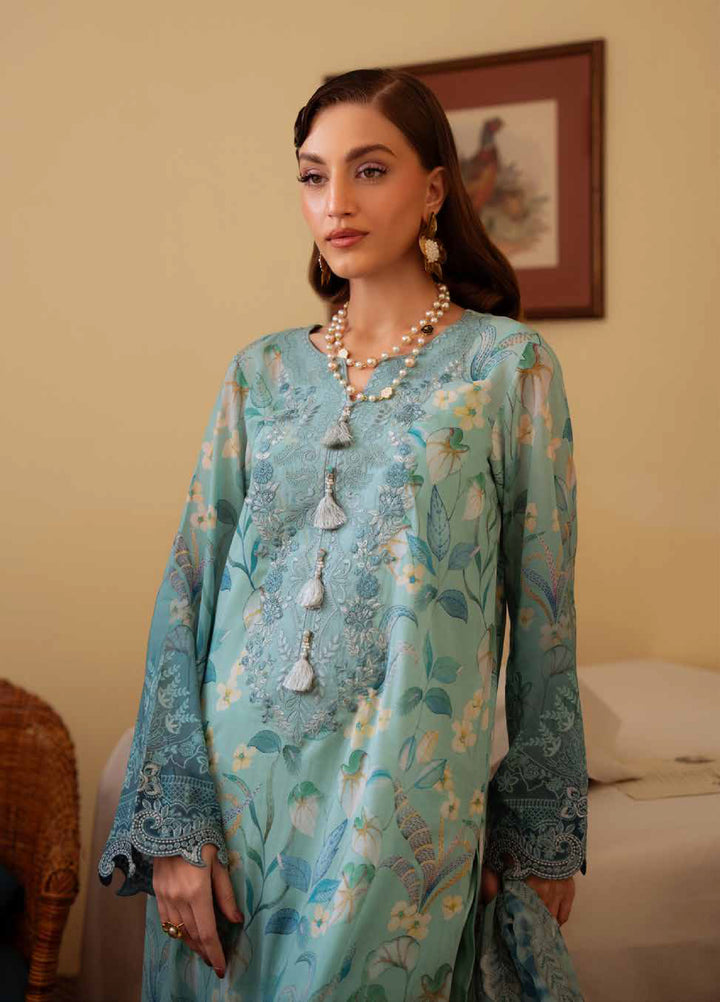 Maya by Nureh Unstitched Embroidered Swiss Lawn 3 Pcs Suit NU26UM NS-160 - Summer Collection