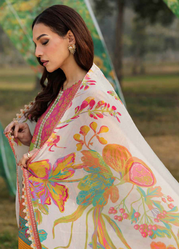 Combination by Charizma Unstitched Embroidered Lawn 3 Piece Suit CHR26UCL CC6-12 - Summer Collection