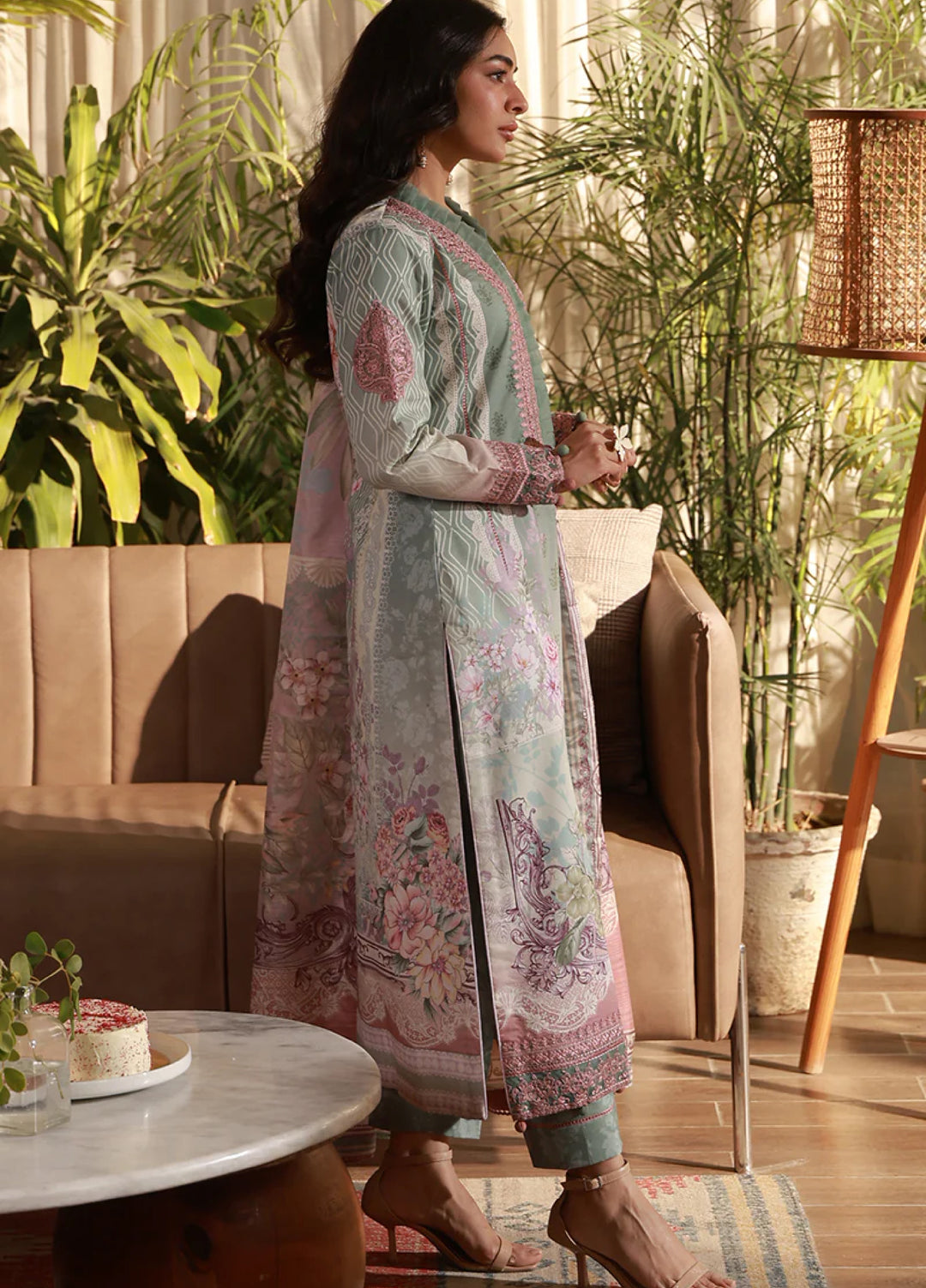 Delia by Gulaal Unstitched Embroidered Lawn 3 Piece Suit GL26UD D-3 Elys - Summer Collection