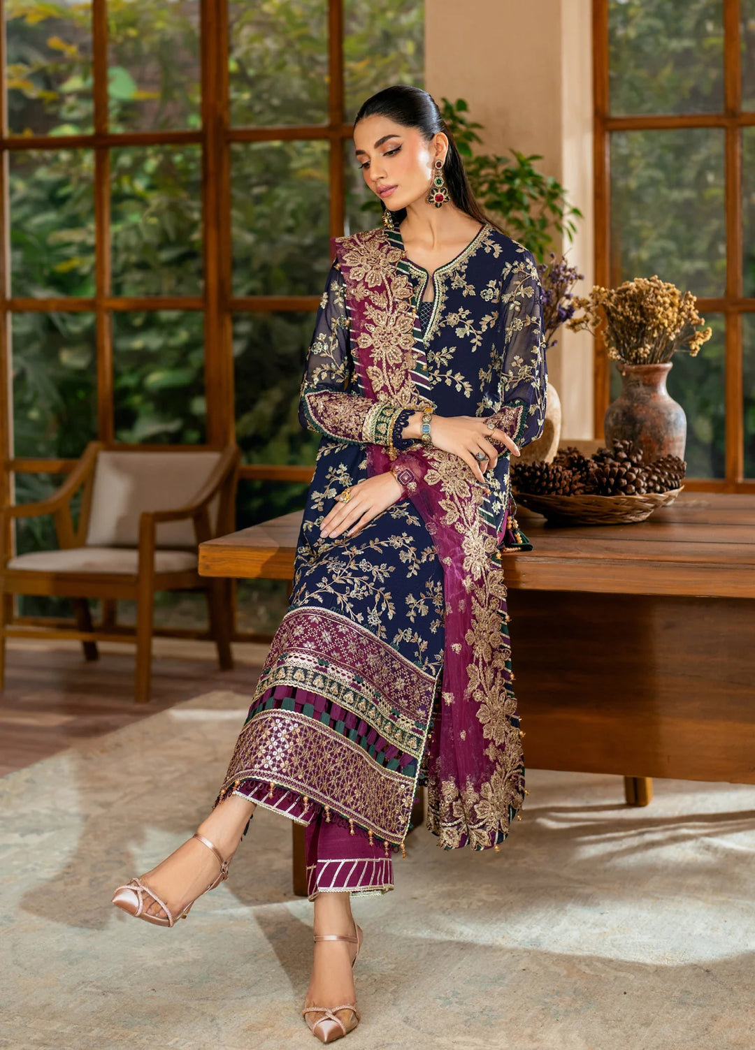 Xenia Formal Unstitched Luxury Chiffon Suits 3 Piece XE25FL Seraphina - Formals Collection