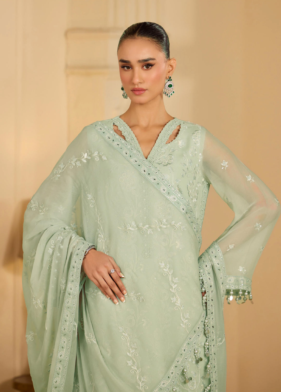 Alizeh Fashion Unstitched Embroidered Chiffon 3 Piece Suit AF26UCF AF-CH-2252-Zehnora - Festive Collection