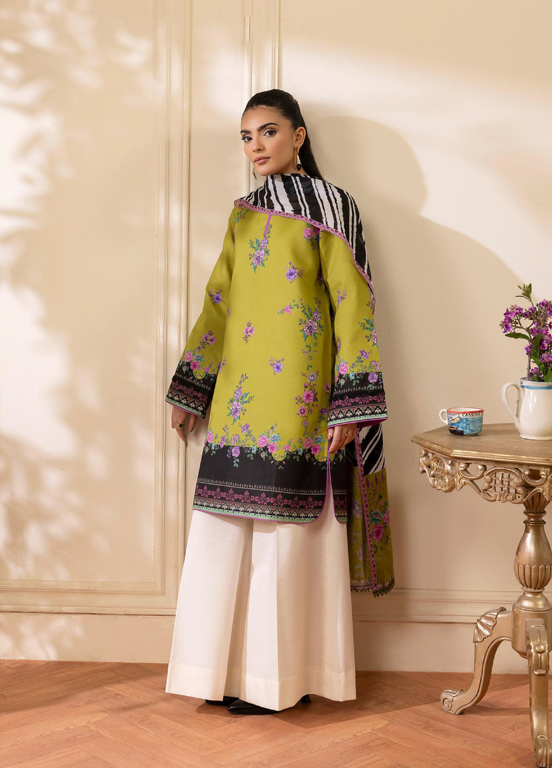 Nissa by RajBari Unstitched Printed Lawn 3 Piece Suit RB26ULN D-04 - Casual Collection