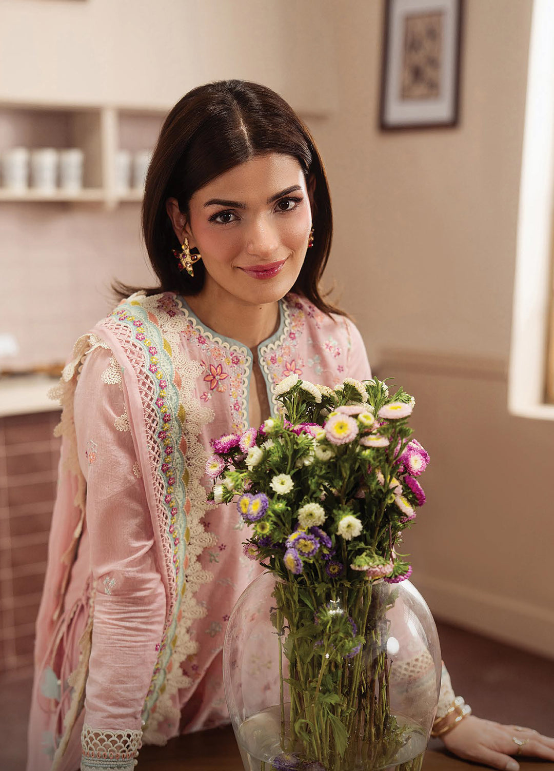 Brewed by Ayzel Unstitched Embroidered Paper Cotton 3 Piece Suit AAF26UBL Caramelia ZWU-0141-3PO - Festive Collection