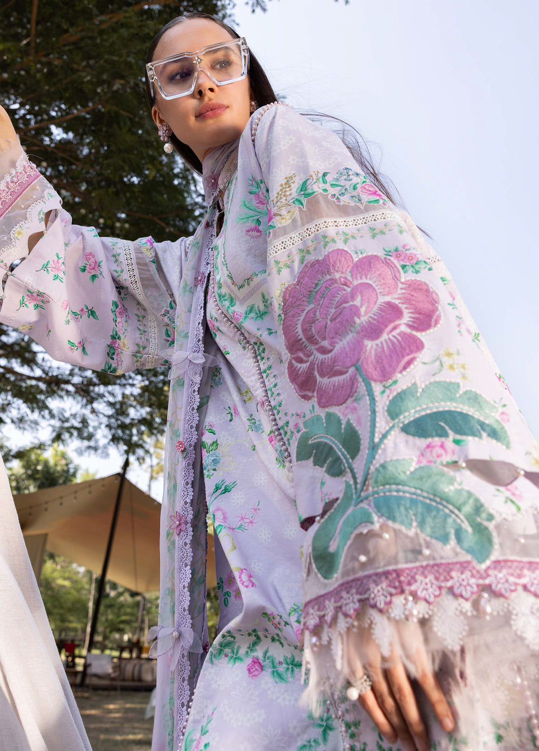 M Prints by Maria B Unstitched Printed Lawn 3 Piece Suit MB26UMP D-04 A - Summer Collection