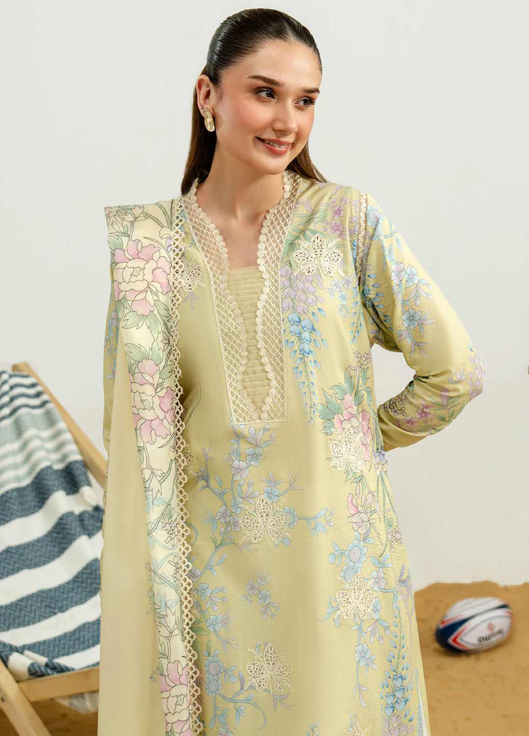 Sundaze by Zarposh Unstitched Embroidered Lawn 3 Piece Suit ZR26USL MISTRAL - Festive Collection