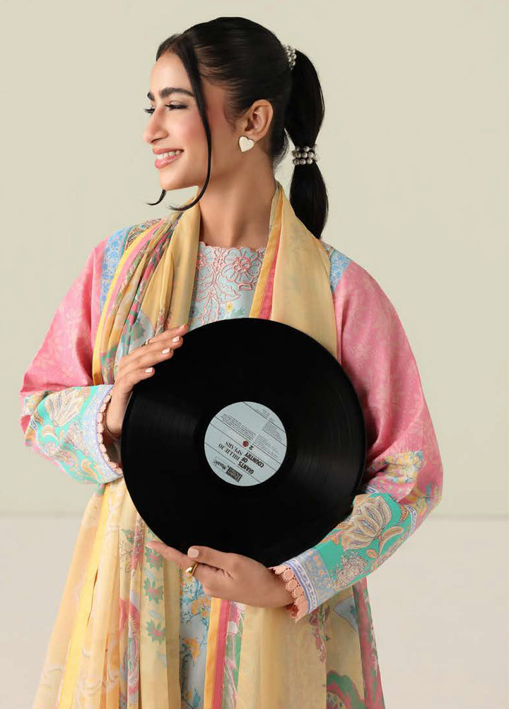 Rosette by Roheenaz Unstitched Lawn Embroidered 3 Piece Suit RNZ26UR Golden Hour-4A - Summer Collection