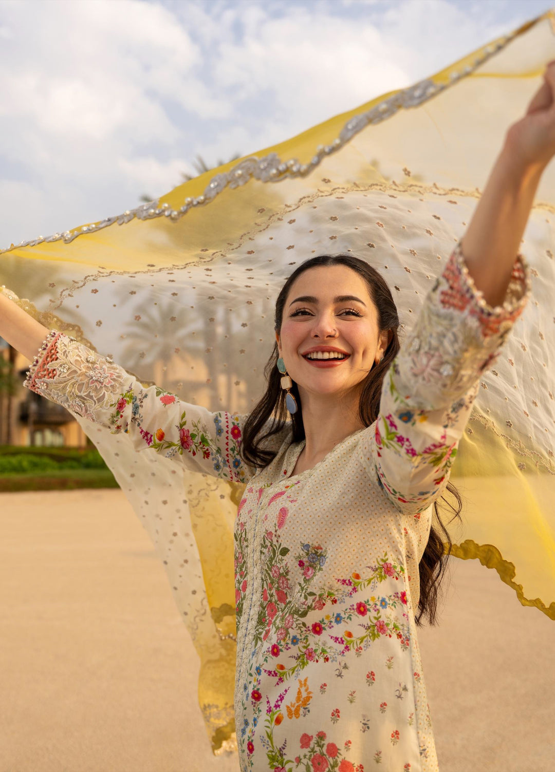 AYA by Faiza Saqlain Unstitched Embroidered Luxury Lawn 3 Piece Suit FS26UAL ARTA - Festive Collection